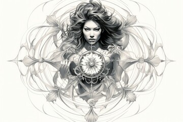 Fototapeta premium A fierce and deadly duelist, engaging in graceful combat with a rapier and unparalleled skill. - Generative AI
