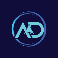 Letter AD with Arrow