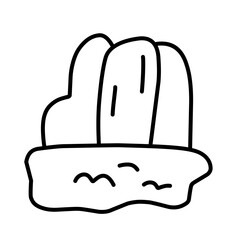 Natural waterfalls in cliffs doodle 