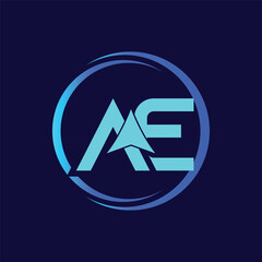 Letter AE with Arrow