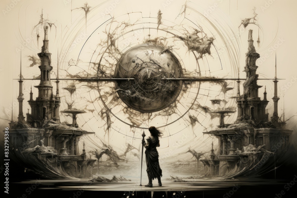 Canvas Prints a master of archery, striking distant targets with unparalleled accuracy. - generative ai