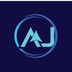 Letter AJ with Arrow