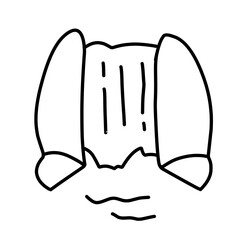 Natural waterfalls in cliffs doodle 