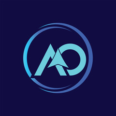 Letter AO with Arrow