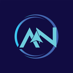Letter AN with Arrow
