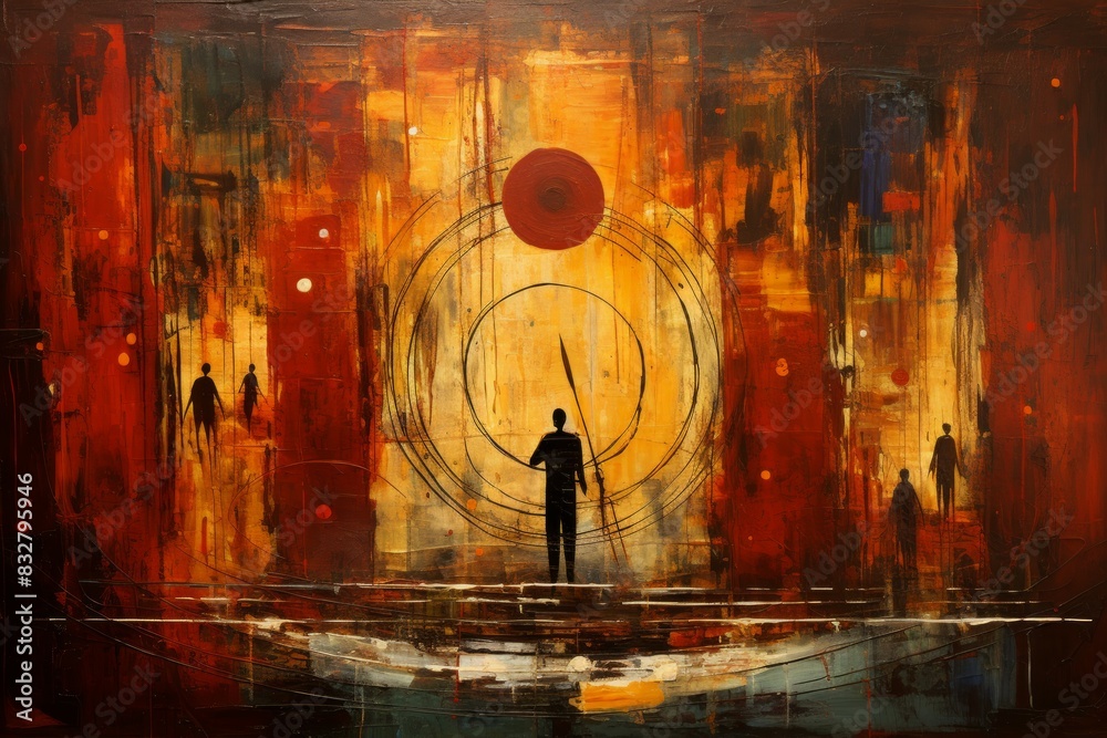 Canvas Prints a master of archery, striking distant targets with unparalleled accuracy. - generative ai
