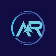 Letter AR with Arrow