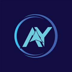 Letter AY with Arrow