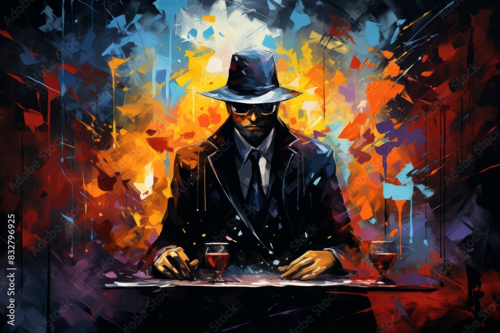 Canvas Prints a cunning and manipulative spy, gathering information and infiltrating enemy ranks. - generative ai