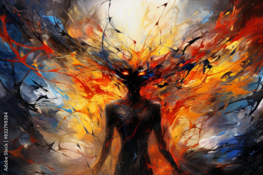Canvas Prints a resilient and steadfast guardian, shielding allies from harm with unwavering resolve. - generative