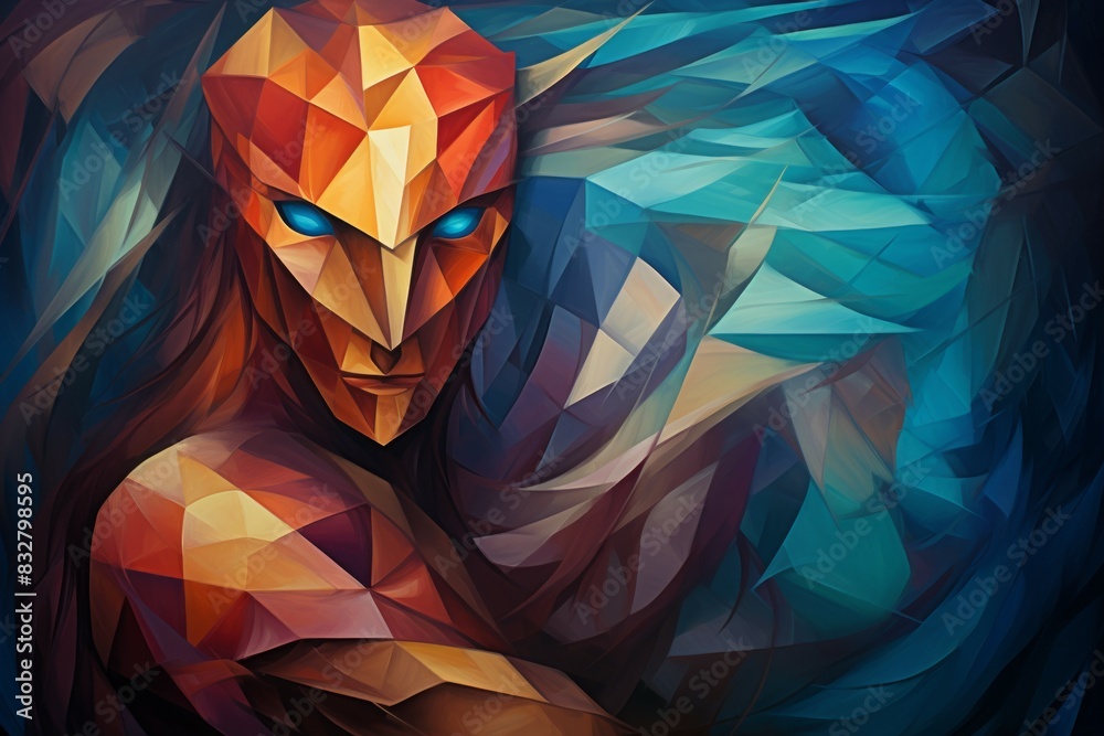 Sticker a resilient and steadfast guardian, shielding allies from harm with unwavering resolve. - generative