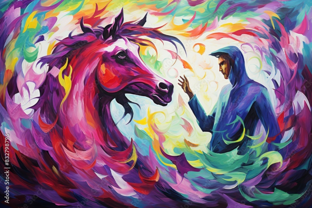 Wall mural a resilient and steadfast guardian, shielding allies from harm with unwavering resolve. - generative