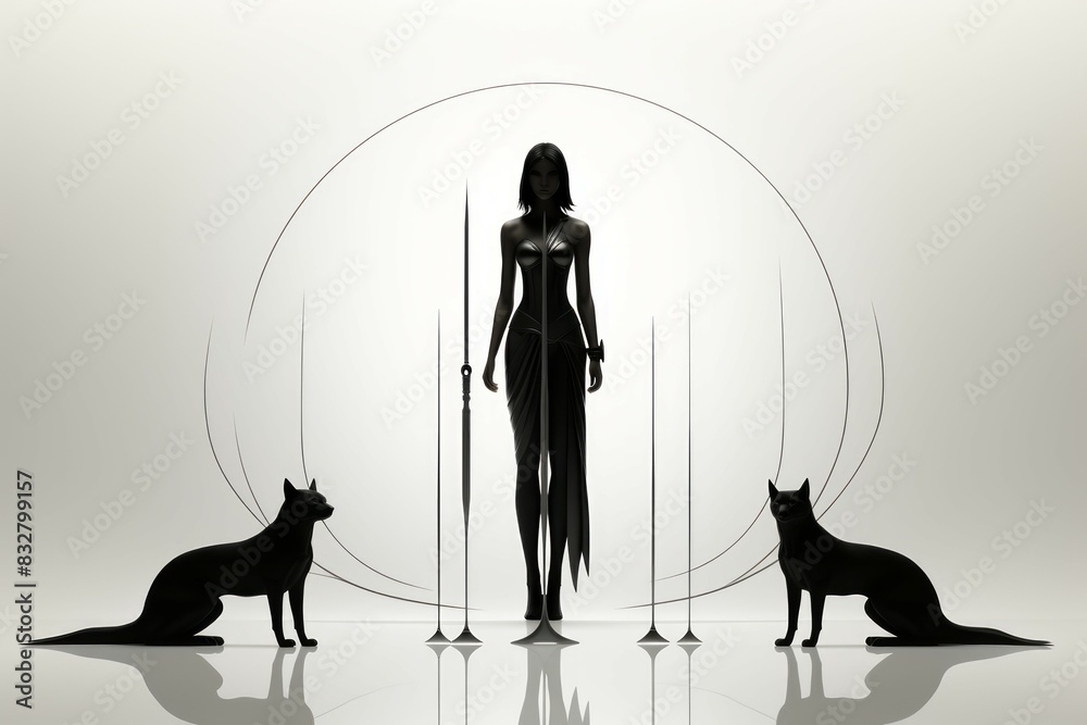 Wall mural a resilient and steadfast guardian, shielding allies from harm with unwavering resolve. - generative