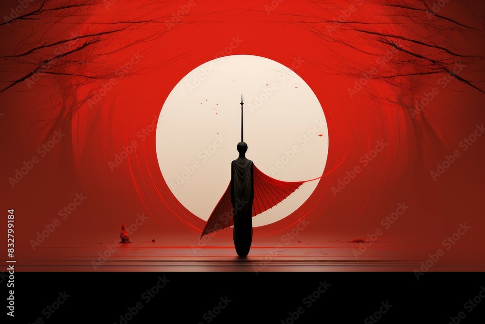 Wall mural a resilient and steadfast guardian, shielding allies from harm with unwavering resolve. - generative