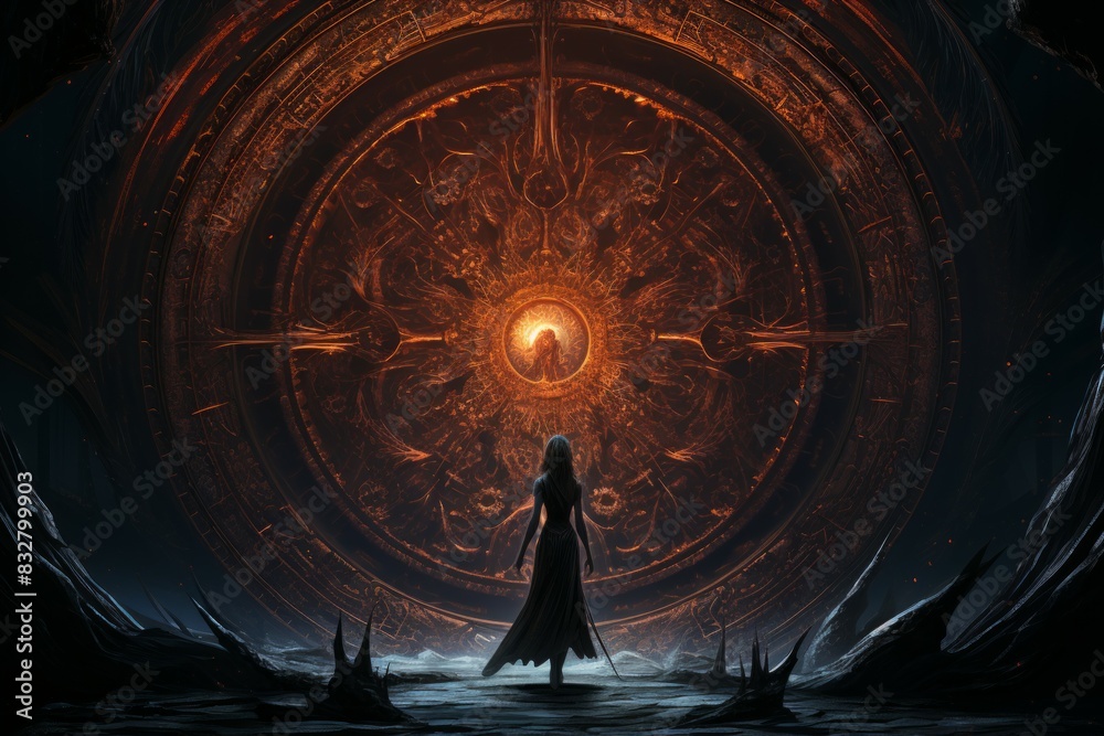 Wall mural a resilient and steadfast guardian, shielding allies from harm with unwavering resolve. - generative