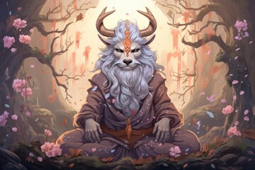 A wise and ancient druid, attuned to nature and capable of transforming into beasts. - Generative AI