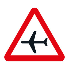 DANGER TRAFFIC SIGNS OF SPAIN, P-12 - Airport - PNG