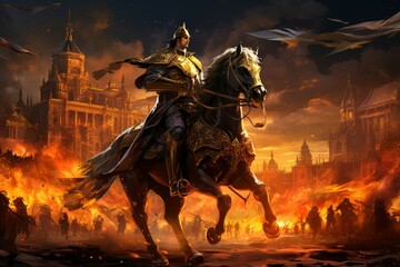 A skilled and strategic tactician, orchestrating battles and leading troops to victory. - Generative AI