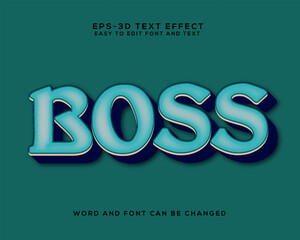 Boss 3d text effect