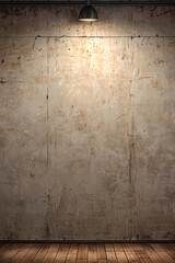 Fototapeta premium Empty Room With Wooden Floor and Lamp
