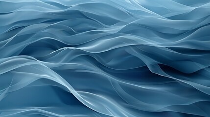 Fototapeta premium Serene Monochromatic Blue Abstract Background with Flowing Waves