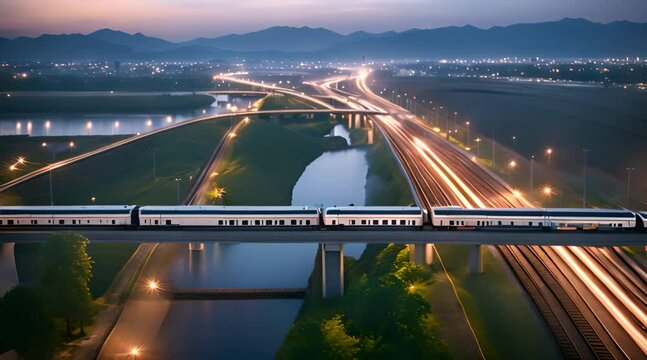 The high-speed train visualizes the seamless integration of maglev technology