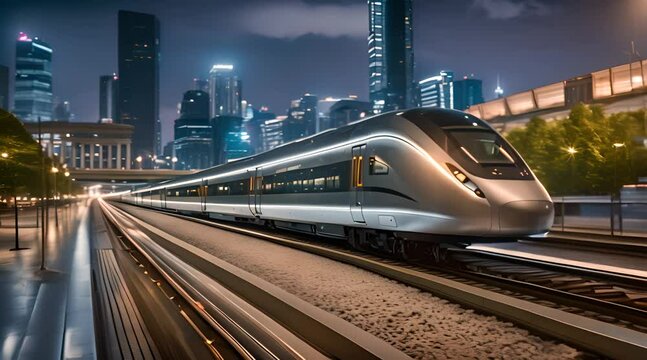 The high-speed train visualizes the seamless integration of maglev technology