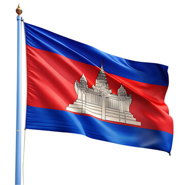 3d rendering of cambodia flag concept cambodia national day
