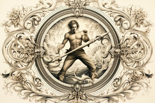 A cunning and nimble swashbuckler, engaging in daring swordplay and acrobatic maneuvers. - Generative AI