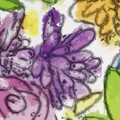 Obraz premium Oil paintings and various flowers, roses, peonies, cats, dogs, ducks, lotus leaves, and lotus flowers are beautiful