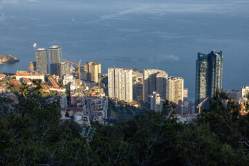 Fototapeta premium Monaco, taken over the rooftops of the Mediterranean