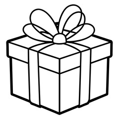 gift box silhouette vector art