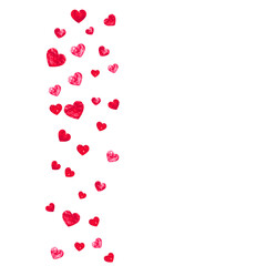 San Valentin Day Template. Handdrawn Sparkle For Celebration. Random Frame. Red Retro Painting. Ornament Splatter For Birthday. Pink Special Border. Rose San Valentin Day Template.