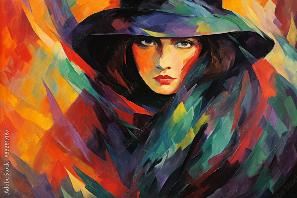 Wall mural a brooding and mysterious assassin, lurking in the shadows and eliminating targets with lethal preci