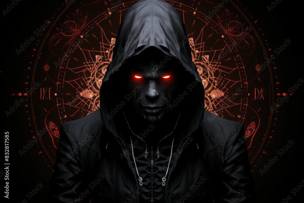 Canvas Prints a brooding and mysterious assassin, lurking in the shadows and eliminating targets with lethal preci