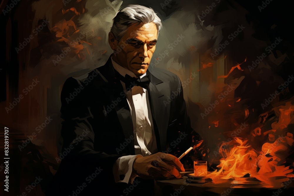 Canvas Prints a charismatic and influential diplomat, skilled in negotiation and resolving conflicts. - generative