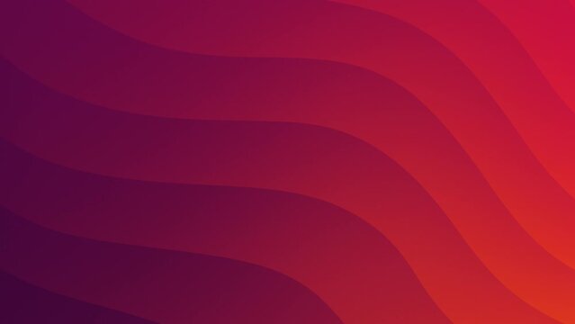 4K Abstract gradient red wave background. Seamless looping