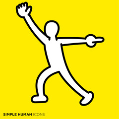 シンプルな人間のアイコンシリーズ, 人を呼ぶ人