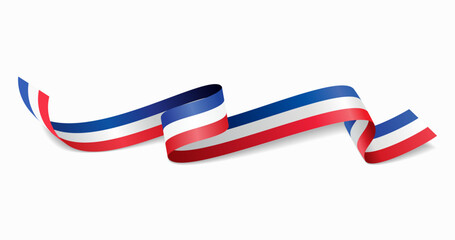 French flag wavy abstract background. Vector illustration. © Khvost