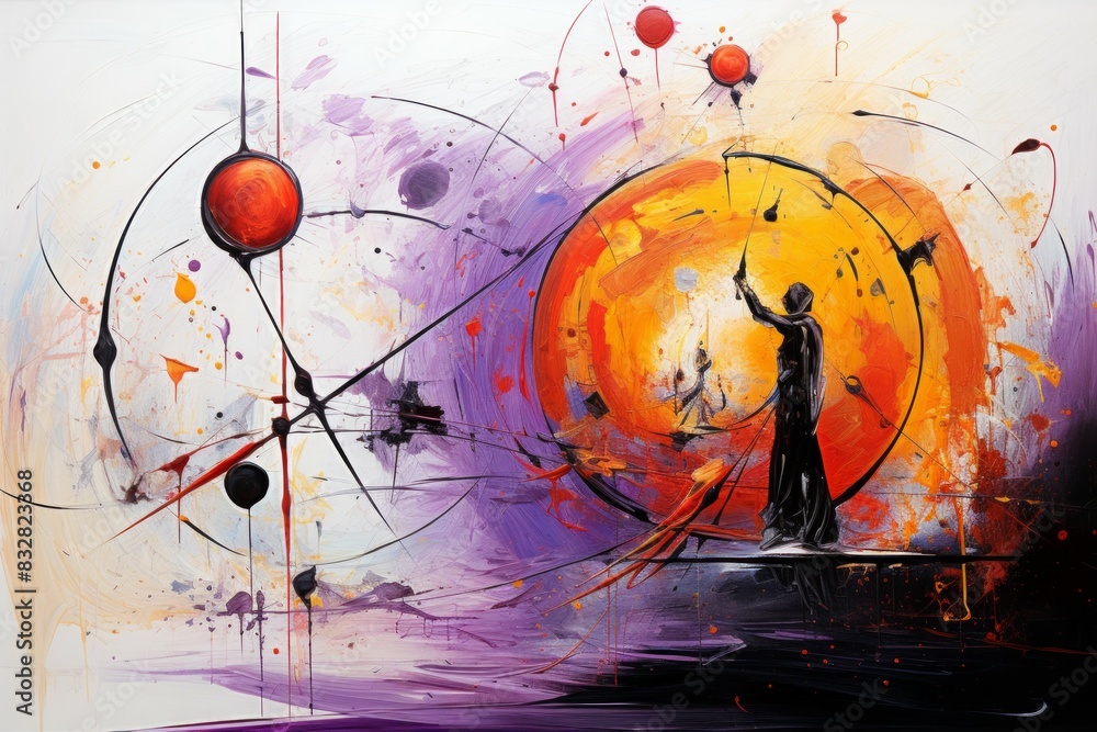 Wall mural a wise and revered oracle, gifted with prophetic visions and cosmic insight. - generative ai