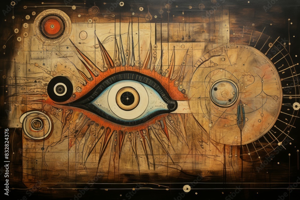 Wall mural a wise and revered oracle, gifted with prophetic visions and cosmic insight. - generative ai