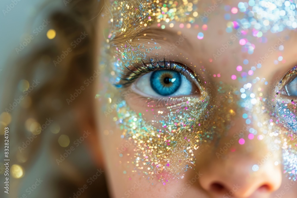 Aufkleber soft-focused image capturing golden bokeh lights, creating a warm and inviting atmosphere