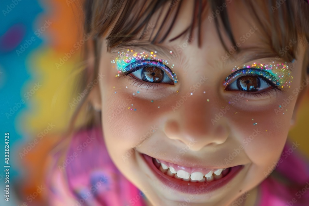 Aufkleber dazzling bokeh effect photo with a focus on vivid rainbow colors blending seamlessly