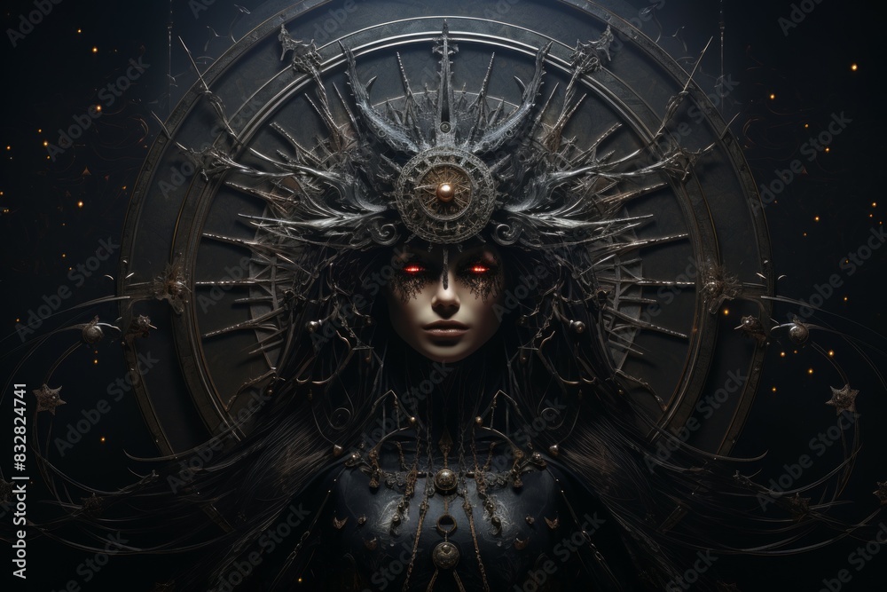 Wall mural a wise and revered oracle, gifted with prophetic visions and cosmic insight. - generative ai