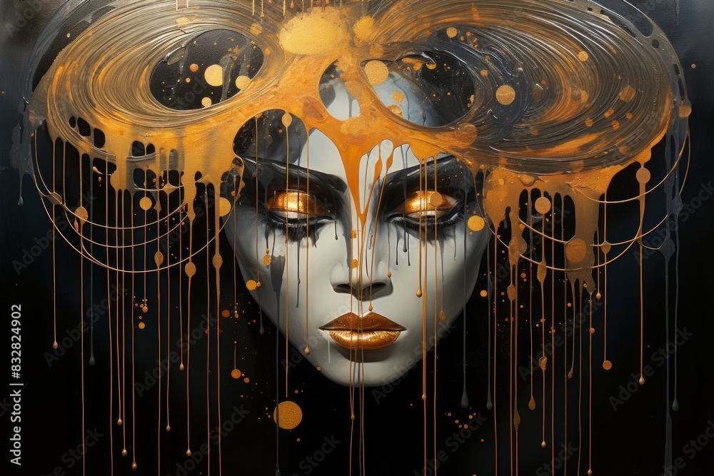 Wall mural a wise and revered oracle, gifted with prophetic visions and cosmic insight. - generative ai