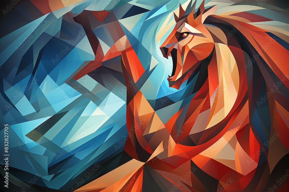 Wall mural a fearless and mighty berserker, unleashing devastating attacks with unbridled fury. - generative ai