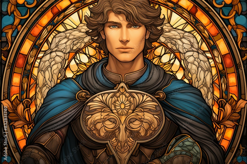 Wall mural a virtuous and steadfast paladin, upholding justice and combating evil with unwavering resolve. - ge