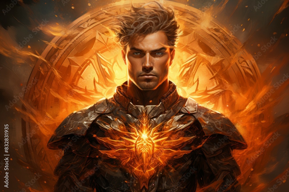 Canvas Prints a virtuous and steadfast paladin, upholding justice and combating evil with unwavering resolve. - ge