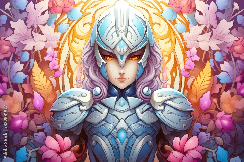 Wall mural a virtuous and steadfast paladin, upholding justice and combating evil with unwavering resolve. - ge