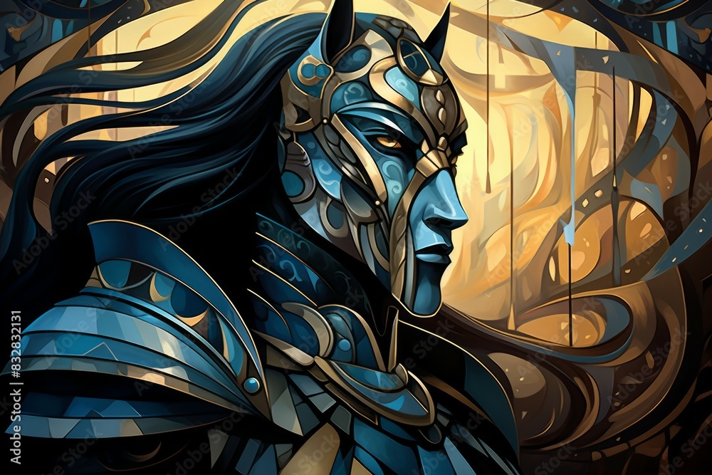 Canvas Prints a virtuous and steadfast paladin, upholding justice and combating evil with unwavering resolve. - ge